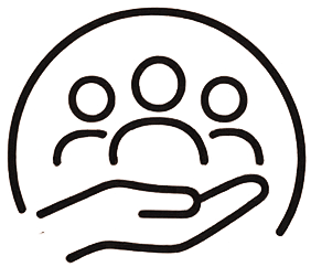 Minimal icon representing recovery, support, and the resources a golfer needs to perform again.